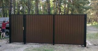 Купить распашные ворота из профнастила Славгород, цена от 2734 руб.